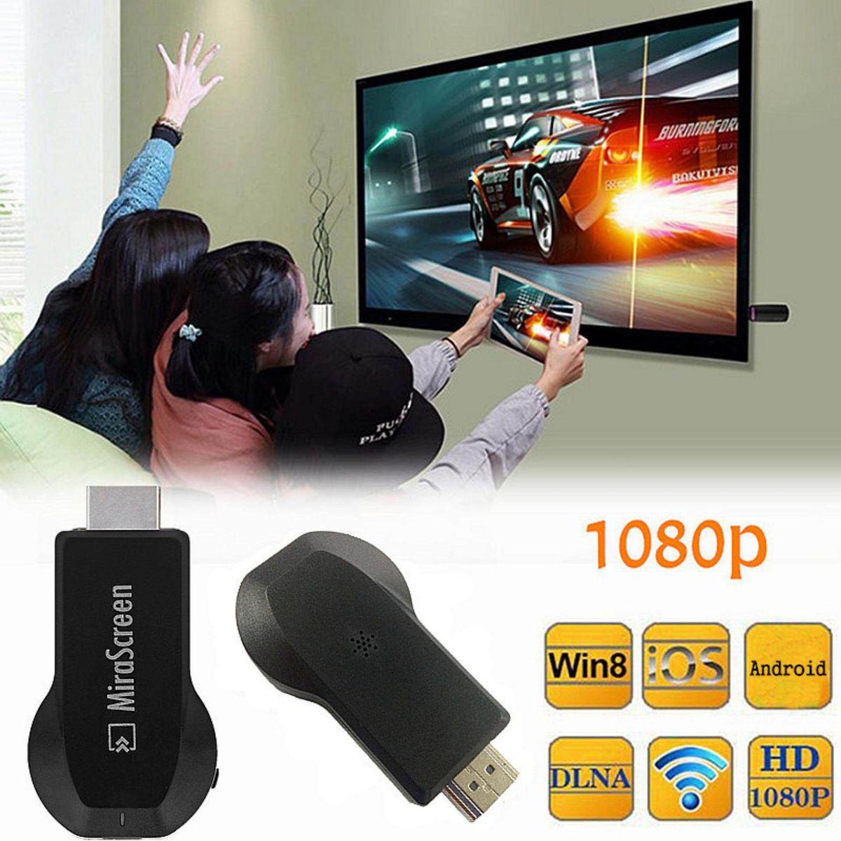 Miracast DLNA WiFi Display Dongle Airplay HDMI