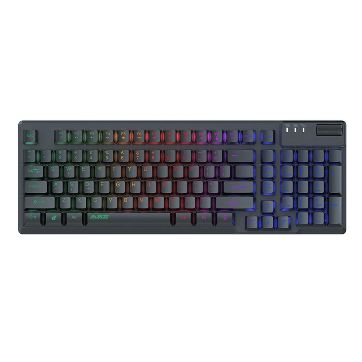 AJAZZ AF981 Wired Keyboard RGB Gaming Keyboard with 19-Key Anti-Ghosting Metal Base Ergonomic Design Volume Control