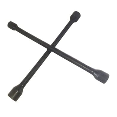 4 Way Cross Wheel Spanner - Black