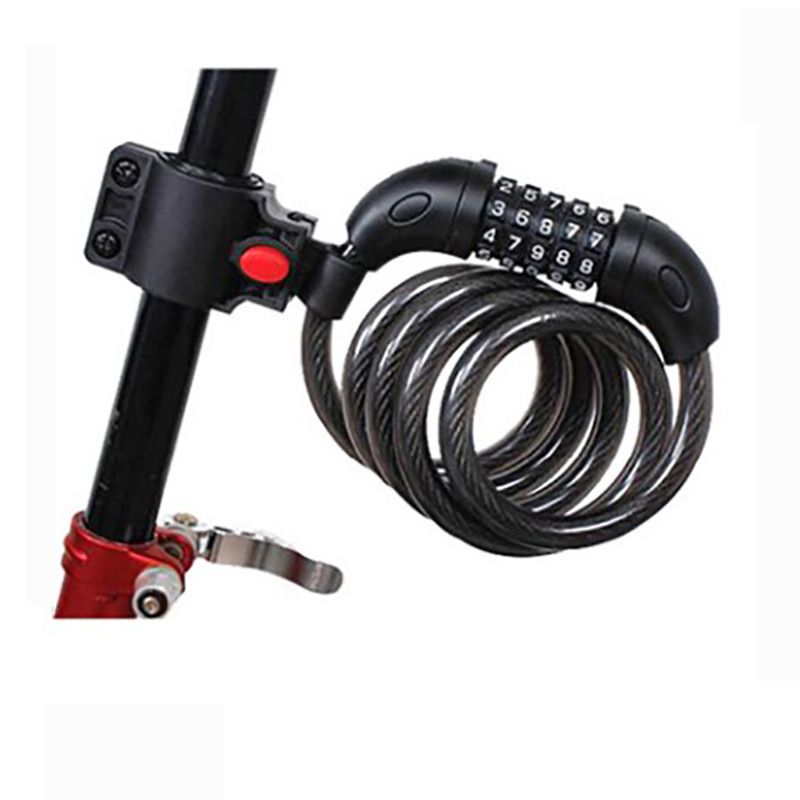 Universal Wire Five-digit Bicycle Code Lock With Bracket