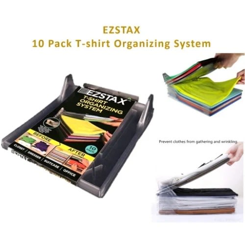 Ezstar T-shirt Organizing System & Cloth Folding Board -10-pieces