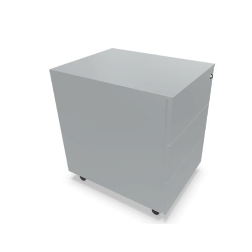 Actiu Mobile Metal Pedestal White