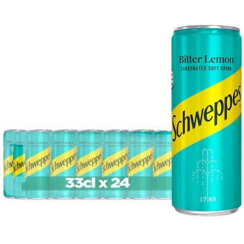 Schweppes Bitter Lemon Sleek Can 33cl X24