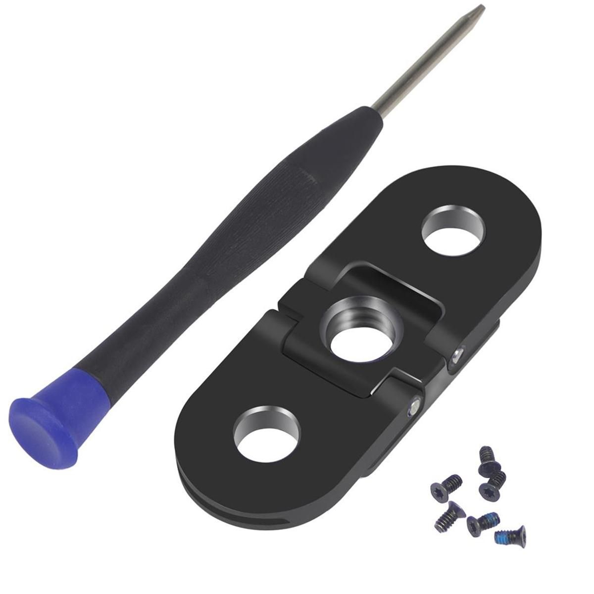 Metal Finger Tripod Mount Adapter Dual Port 1/4 Thread Hole