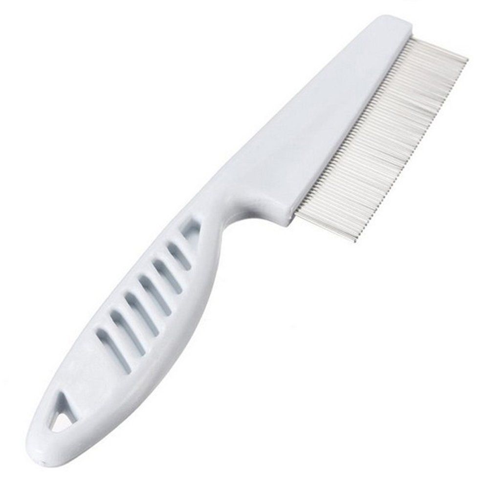Head Li E  Omb Hair Li E  Omb Fine Toothed Flea Flee With Handle For Kids Pet-white