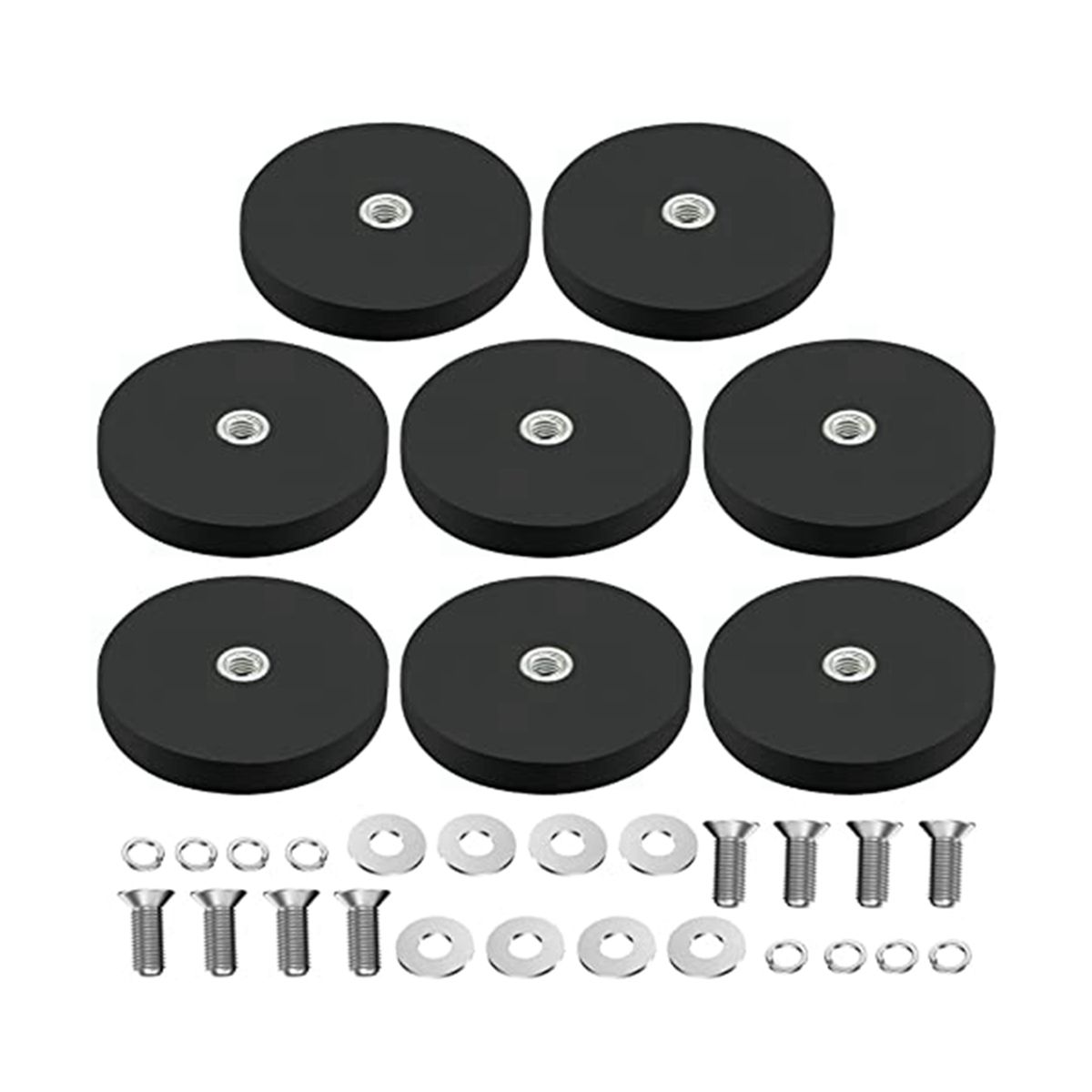 8Pack Rubber Coated Magnet Neodymium Magnet Base with