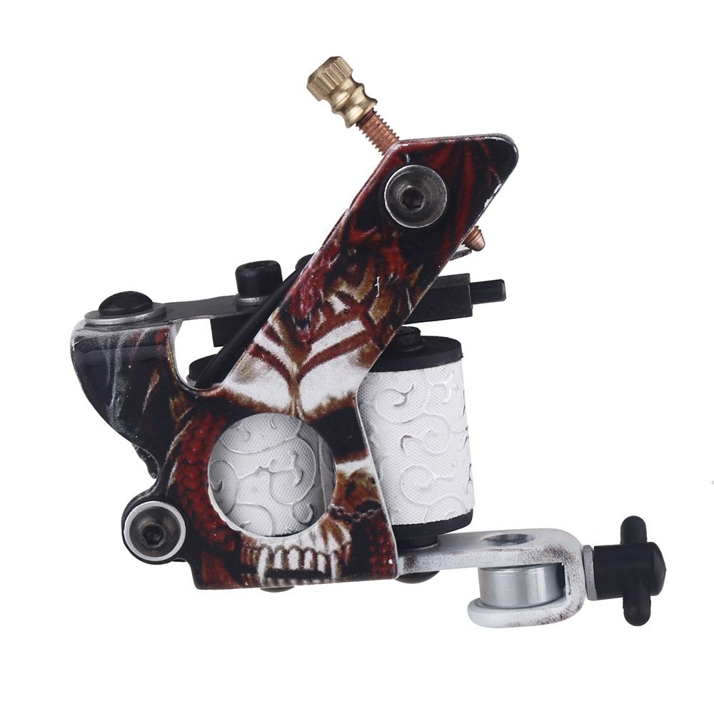 New Pro Tattoo Machine Gun Shader Liner 10 Wrap Coils Free