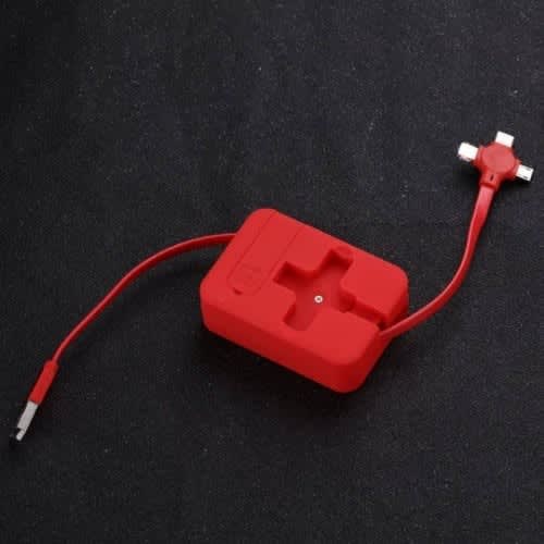 3 In 1 Retractable Charging Cable With Retractable Storage And Phone Stand