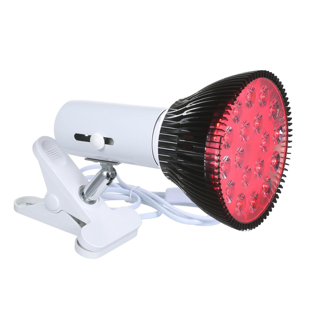Red Light Therapy Lamp 36W 18 LEDs Infrared Light Therapy Device 660nm 850nm Infrared Combo E27 Socket with Adjustable Lamp Clamp Holder Safety Goggles for Skin Care Pain Relief Health Care