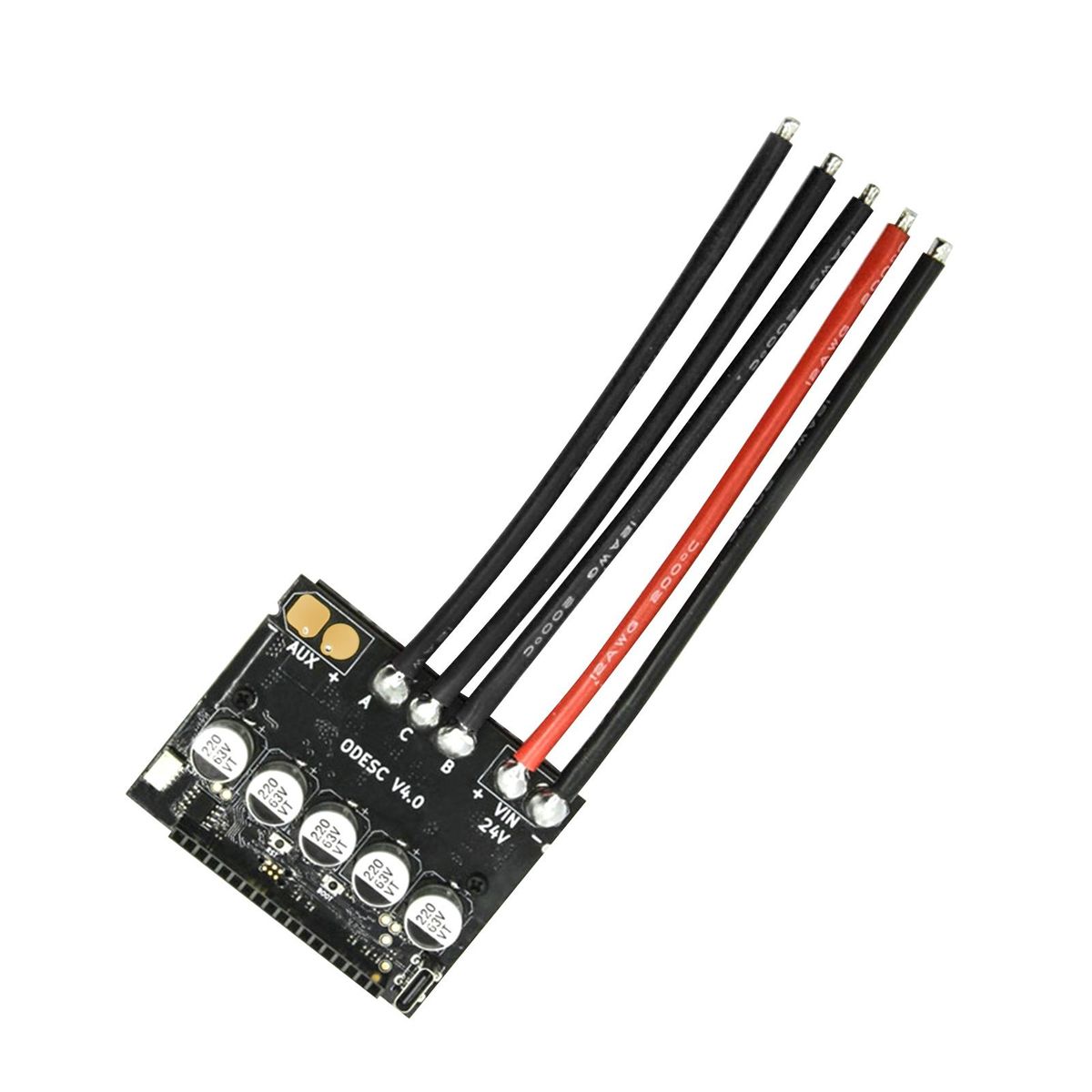 ODESC V4.0 Driver Board 8-24V 4 Layers Type-C Interface Brushless Motor Driver Module With Heat Sink for DIY Robot / Mechanical Arms / Car Model / Ship Model / 3D Printer / Pan Tilt Slide
