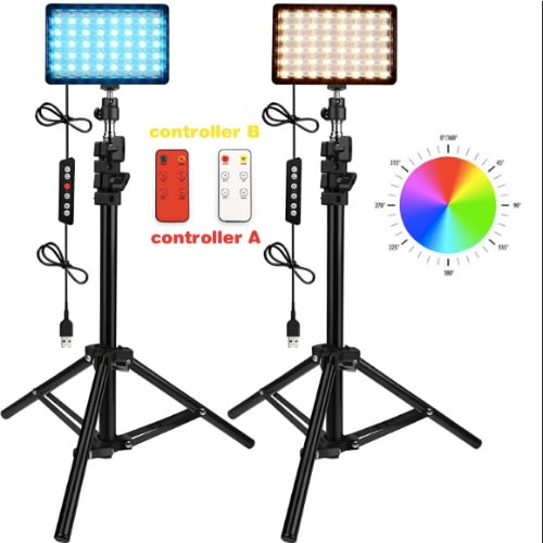 Rbg 5600k Dimmable Photography Video Light - 2pcs