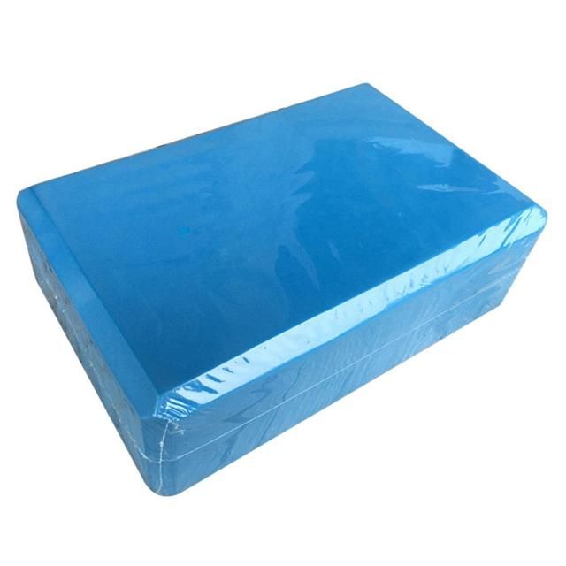 Gym Fitness Eva Fome Roller Yoga Cork Block Pilates Blue