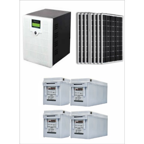 Afripower 3.5kva Inverter System With 4 Units 200ah Amaron Quanta Battery / 8 Solar Panels