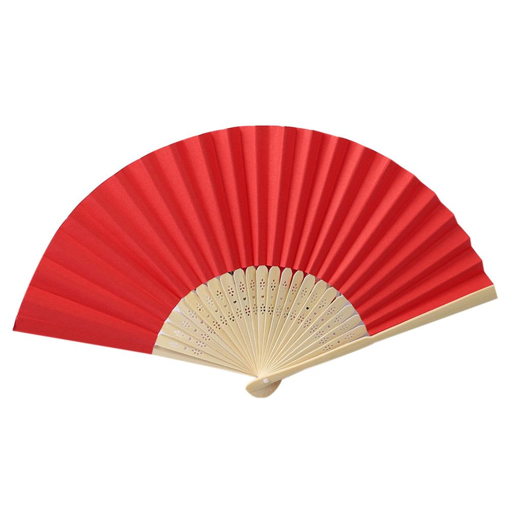 Hot Paper Party Silk Solid Hand Held Dance Rib Lace Fan Pattern Folding Fan Sale Favors Color Elegant 40# Hand Wedding Plastic