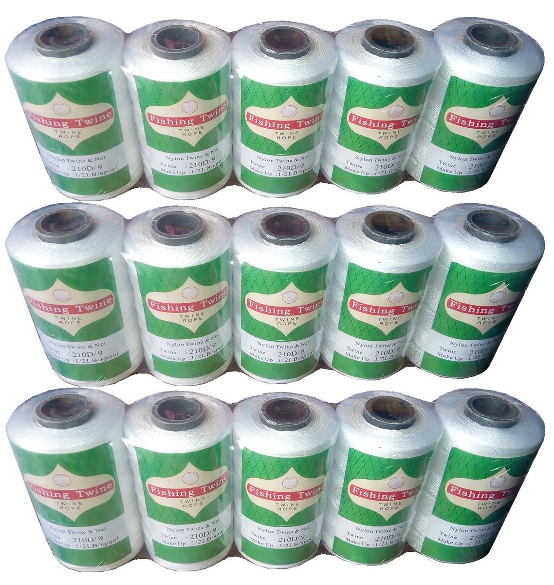 Size 9 Nylon Fishing Twine Rope Pack Of 5 - 3packs