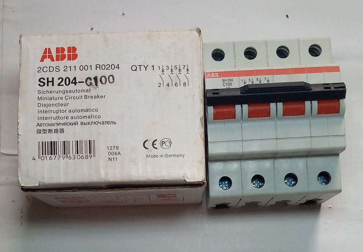 4 POLE MCB ELECTRICAL CIRCUIT BREAKER 100A