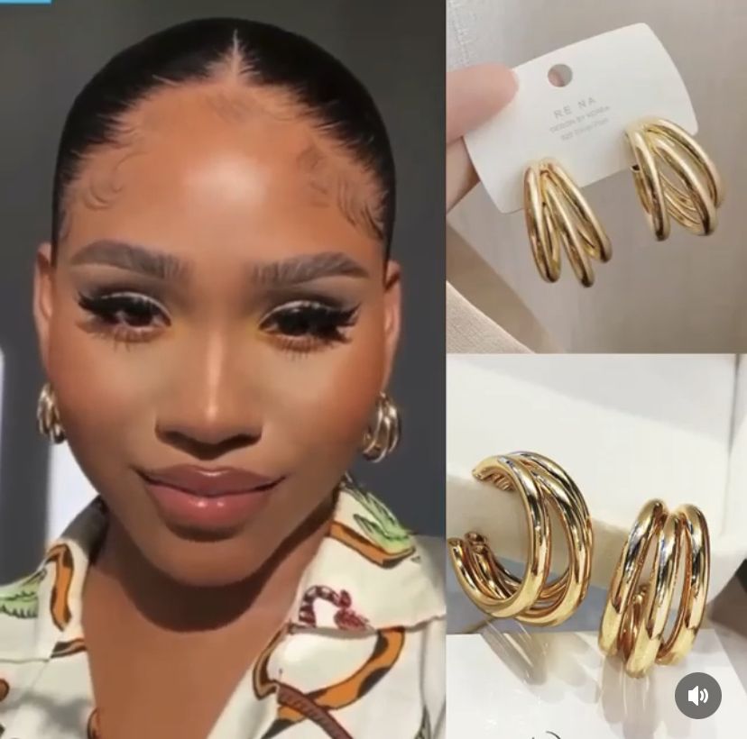 LUXURY LIGHT WEIGHT FASHION GOLD EARRINGS