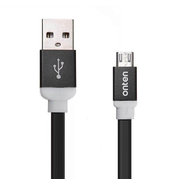 Onten OTN-7287 Android Phone Universal Aluminum Alloy Shell Micro USB Noodles Fast-Fill Black Cable Black (black)