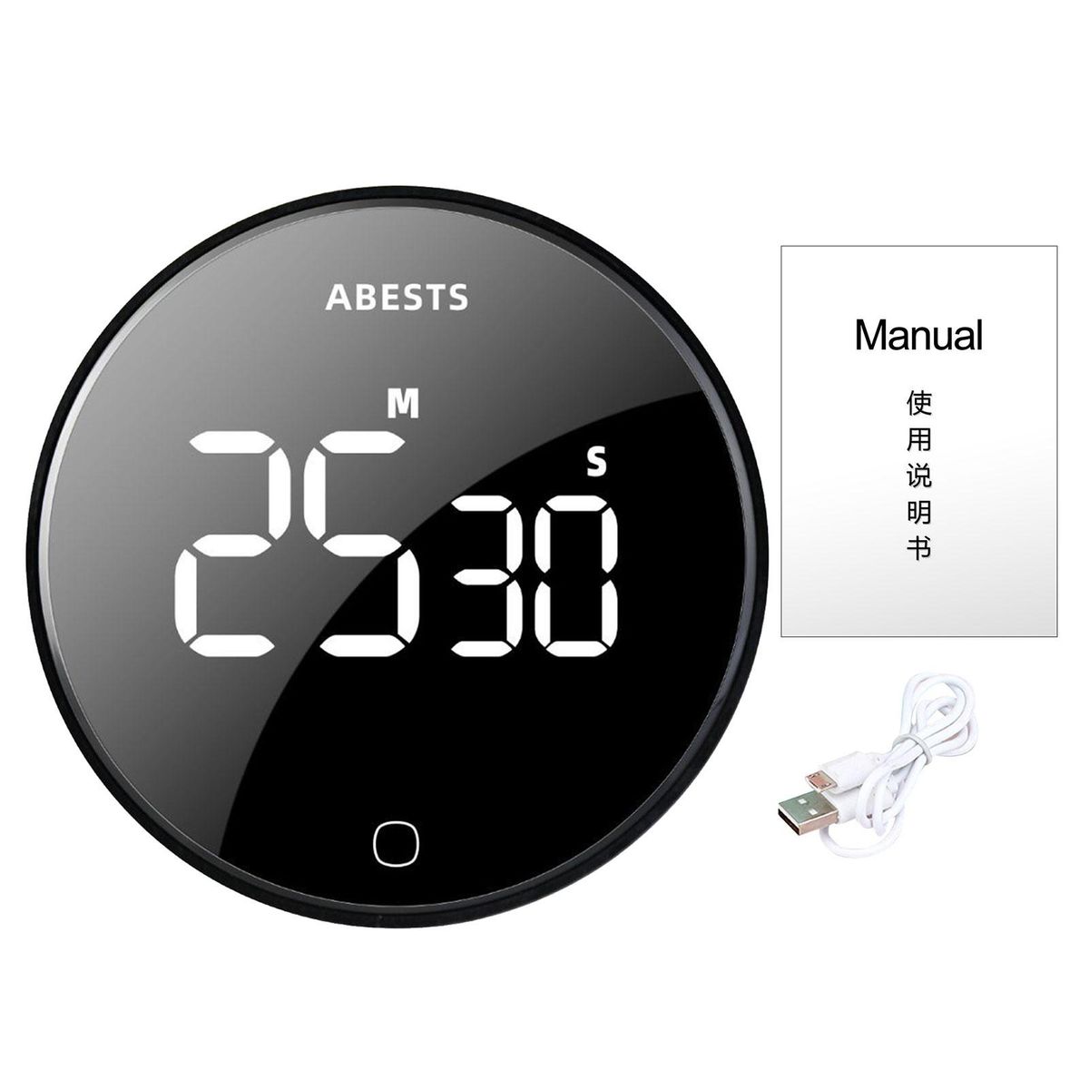 1 Set Studying Clear Display Digital Black