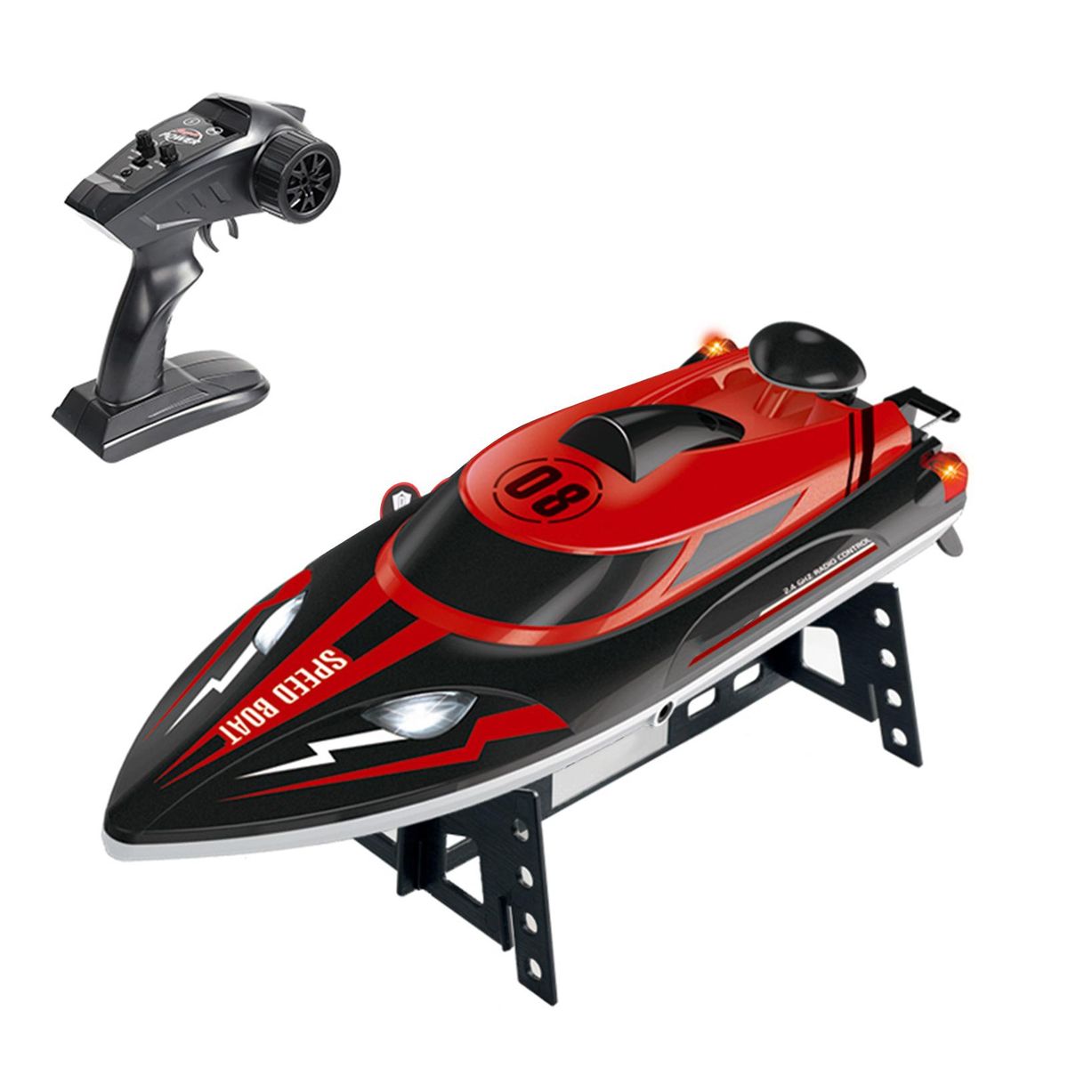 RC Boat Remote Control Boats 25km/h High Speed 2.4GHz RC Boat Toy Gift for Kids Adults Boys Capsize Reset Low Battery Alarm