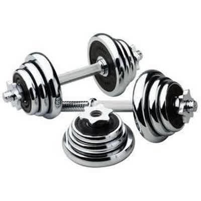 Set of 20kg Chrome Adjustable Dumbbell