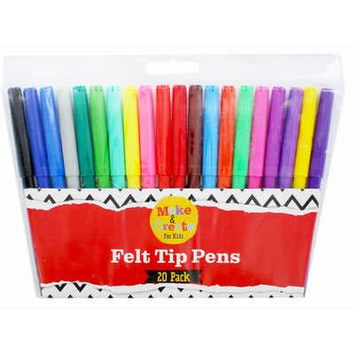 Make  Create Felt Tip Pens - 20-pack