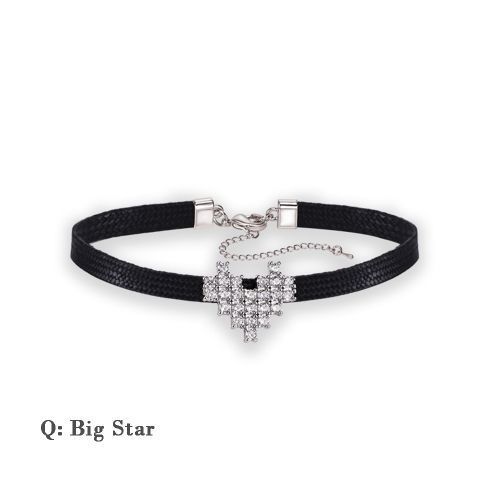 Ladies Necklace Black Neckband Clavicle Chain Women's Personality Choker Q