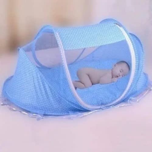 Happy Baby Bed With Net Pop Up Style - 430g- Blue
