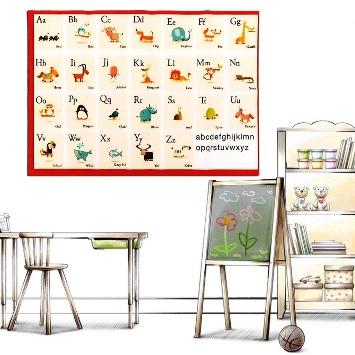 Kids Early Learning Educational Alphabets ABC English Letters Poster 20*14'' USA