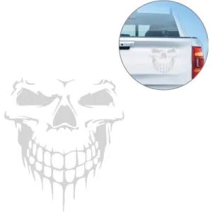 3d Skull Car Hood Decals Sticker- Grey