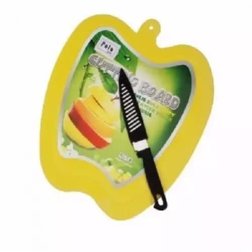 Apple Shaped Chopping Board With Knife