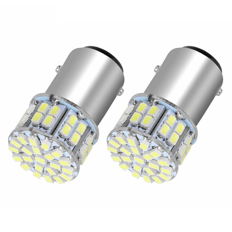 2Pcs 6000K White 1157 50SMD Tail Brake LED Lights Bulb