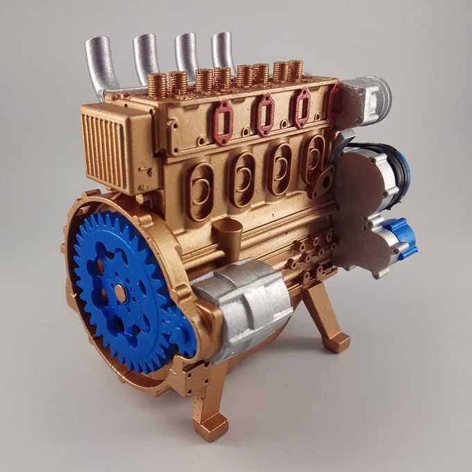 3D Resin Printed Inline Four- Ylinder Engine  Ar Engine Model Mini Engine Kit-gold