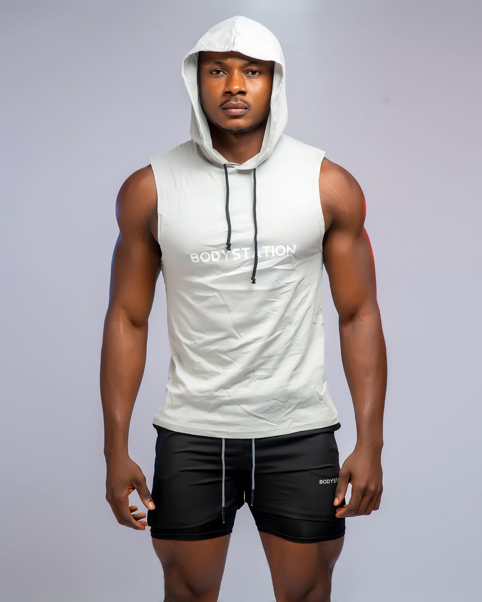 Men's Cotton Fitness Hoodie - Grey