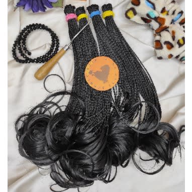 Silky Curly Crochet Braids - Full Installation - Color 1 - Black