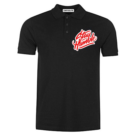 Stay Humble Polo T-shirt - Black