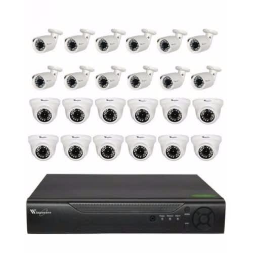 24 Channels Cctv Camera Complete Security Surveillance Kit - 6tb Hdd