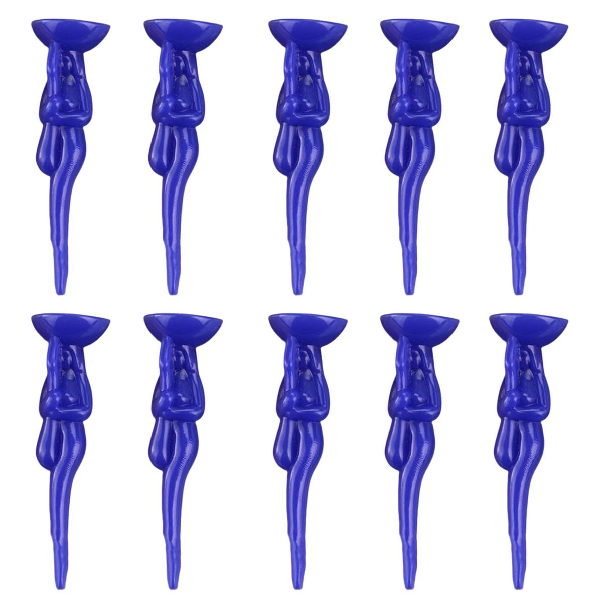 10Pcs Golf Training Tees Golf Ball Tees Beauty Spikes Blue