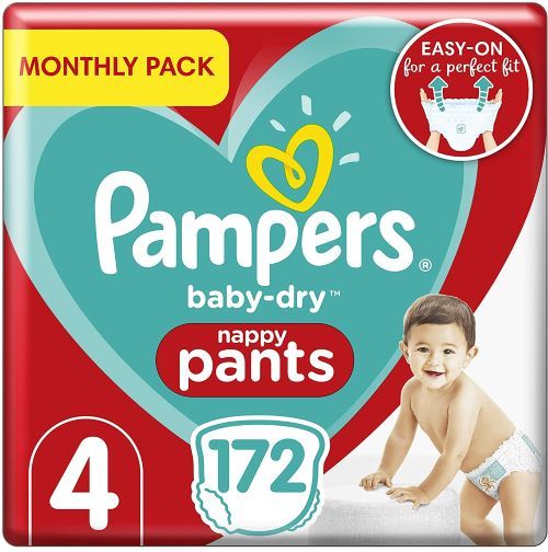 Baby Dry Easy-Up Pull Nappy Pants, Size 4(172)  (9-15 Kg)
