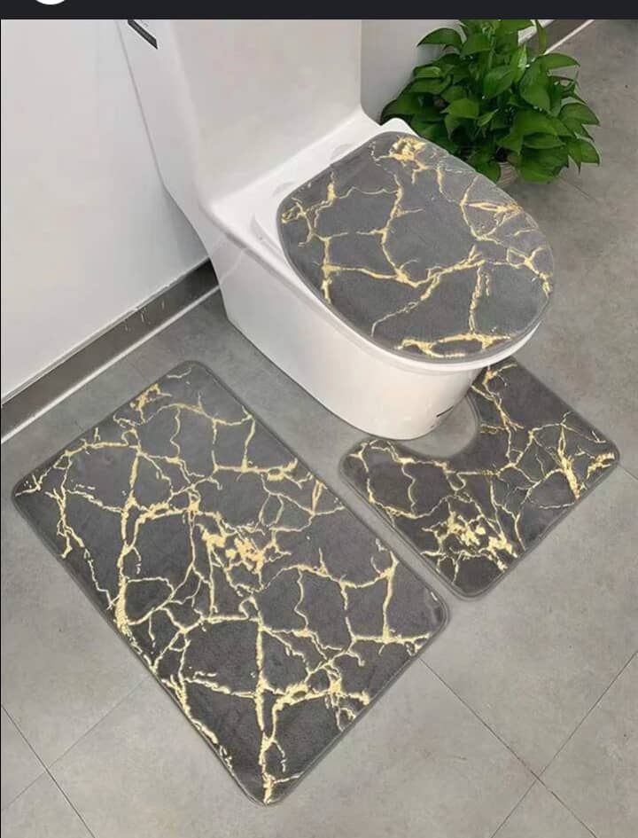 3 In 1 Toilet / Bathroom Footmat