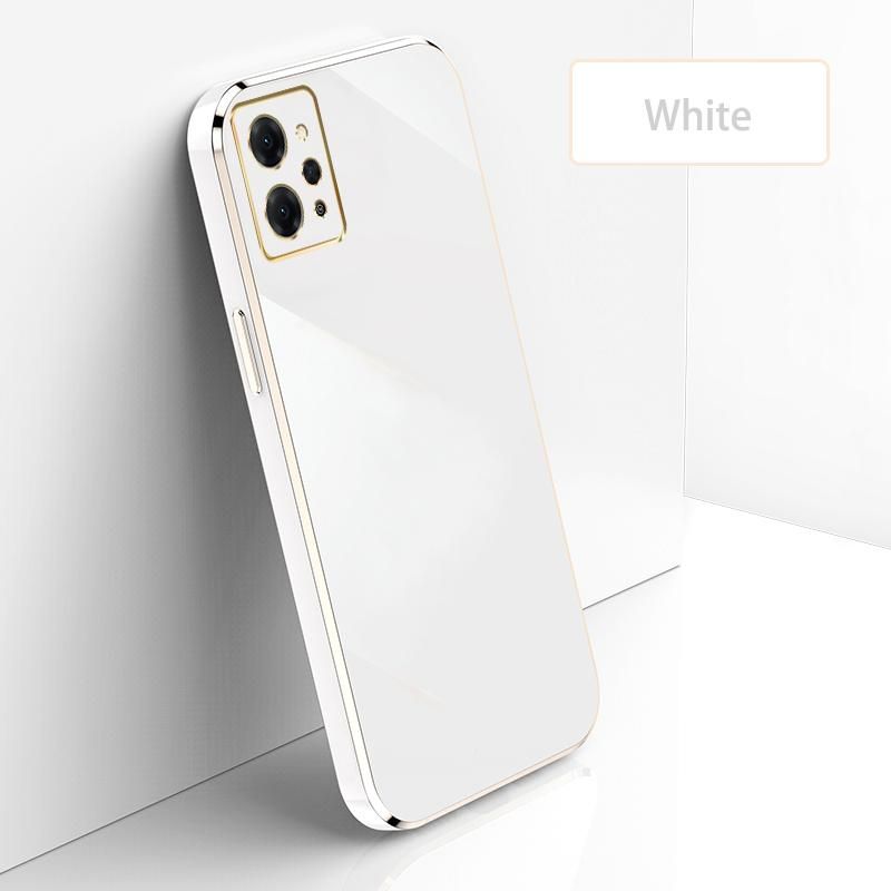 Ultra Thin Plating Phone Case for Realme C31 Lens Protection soft Phone Back Cover-White