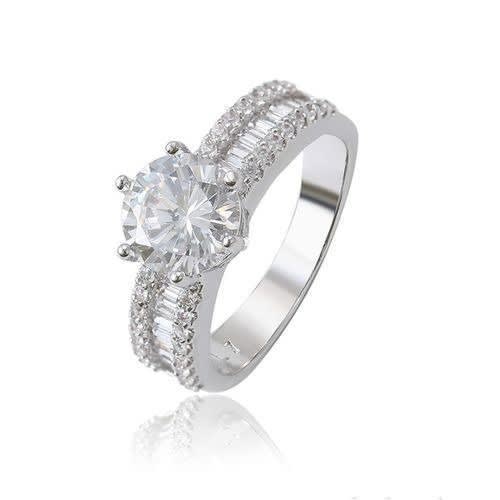 Crystal Ziconia Engagement Ring