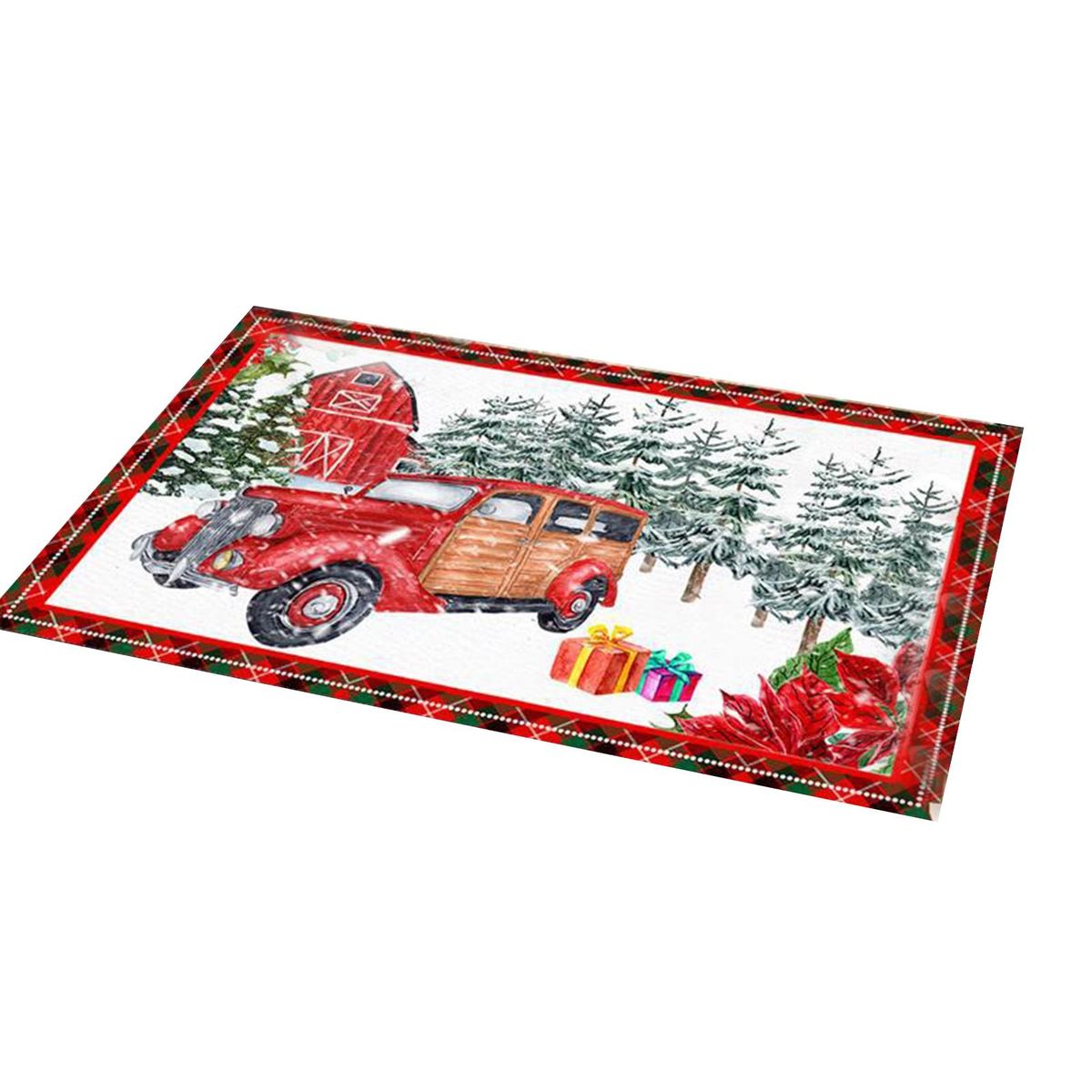 Holiday Themed Carpet Festive Christmas Carpet Colorful Print E