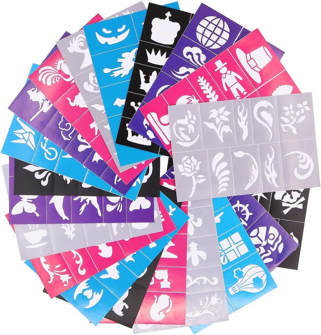 Reusable Face And Body Paint Stencils Kit,Tattoo