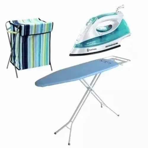 Russell Hobbs Special Steam Iron + Ironing Board + Laundry Basket