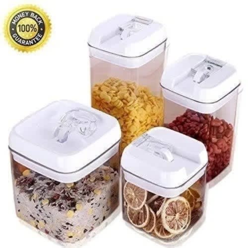 Easy Lock Airtight Kitchen Storage Containers - Set Of 4
