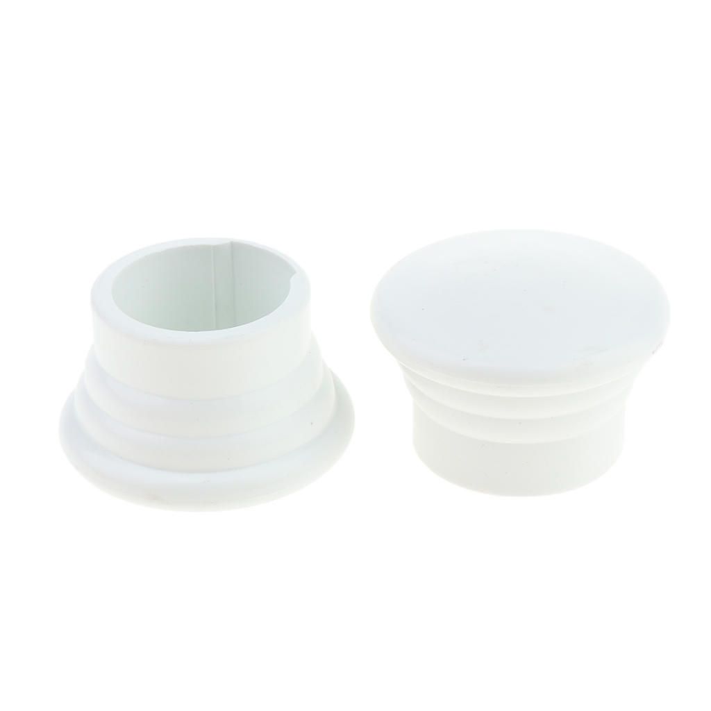 Draperies Finials  11inch Hole  Curtain Rod End Cap 2 Pack White