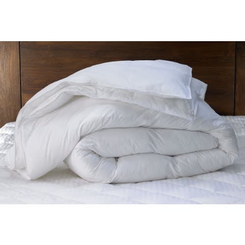 Plain White Fibre-filled Duvet - 100% American Cotton