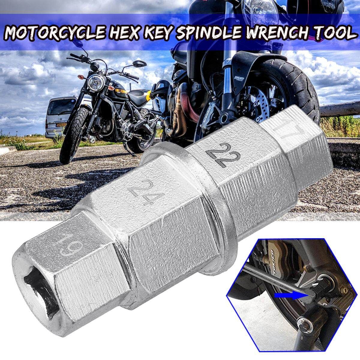 2 Colors Motorcycle Key Spindle Wrench Tool Motorbike Wheels 17mm 19mm 22mm 24mm Bike Silver