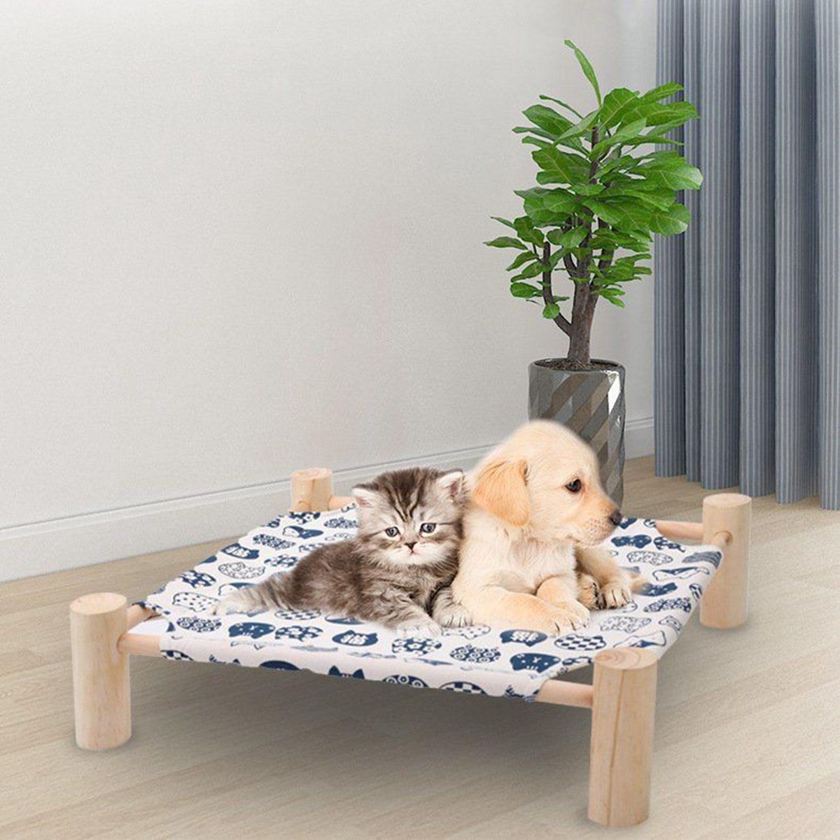 Pet Cot Bed for Cat Dog Portable Elevated Summer Breathable